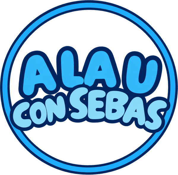 Logotipo circular de A la U con Sebas